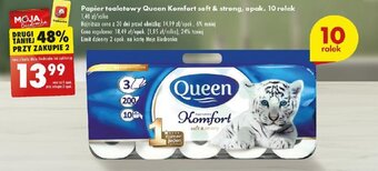 Biedronka Papier toaletowy Queen Komfort soft & strong, opak. 10 rolek oferta