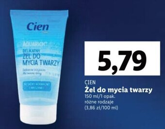 Lidl Cien Żel do mycia twarzy 150ml oferta