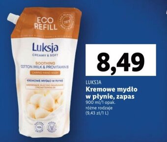 Lidl Luksja Kremowe mydło w płynie zapas 900 ml oferta