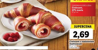 Lidl Croissant z nadzieniem malinowym 80g oferta