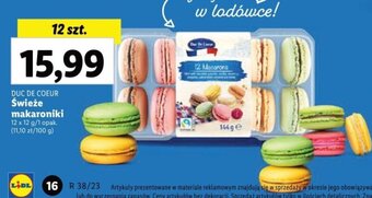 Lidl DUC DE COEUR Świeże makaroniki 12 x 12 g oferta
