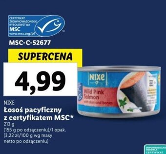Lidl NIXE Łosos pacyficzny z certyfikatem MSC 213 g oferta