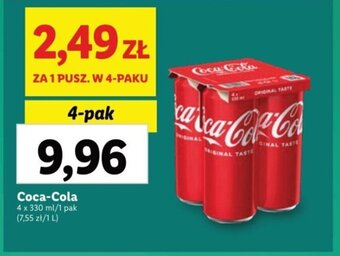 Lidl Coca-Cola 4 x 330 ml oferta