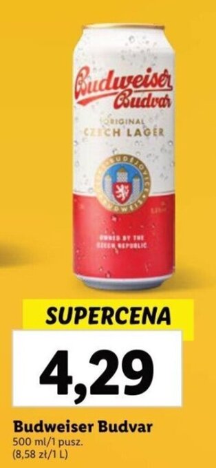 Lidl Budweiser Budvar 500 ml oferta