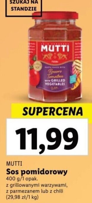 Lidl MUTTI Sos pomidorowy 400 g oferta