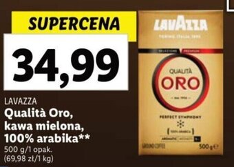 Lidl LAVAZZA Qualità Oro, kawa mielona, 100% arabika 500 g oferta
