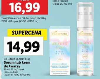 Lidl BIELENDA BEAUTY CEO Serum lub krem do twarzy 30, 75 ml oferta