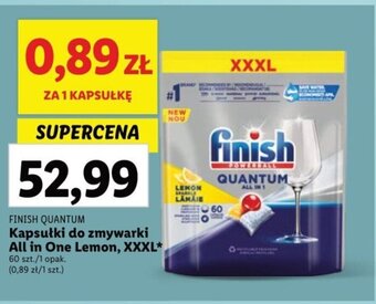 Lidl FINISH QUANTUM Kapsułki do zmywarki All in One Lemon, XXXL 60 szt. oferta