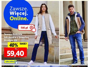 Lidl Jeansy modern straight rozm. 36- 44 oferta