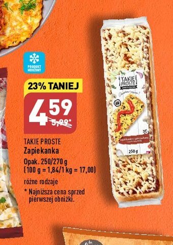 ALDI Zapiekanka z pieczarkami i serem oferta