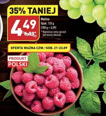 ALDI Malina 125 g oferta
