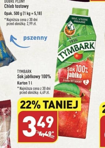 ALDI Sok jabłkowy 100% 1 l oferta
