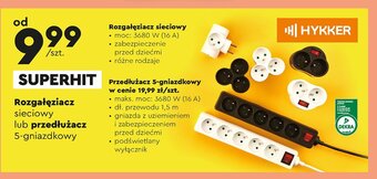 Biedronka Przedłużacz z włącznikiem 1.5 m oferta