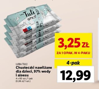 Lidl Chusteczki nawilżane woda i aloes oferta