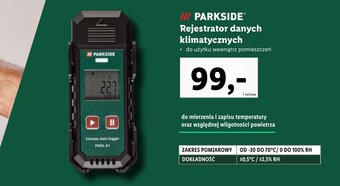 Lidl PARKSIDE Rejestrator danych klimatycznych oferta