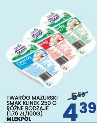 Wafelek TWARÓG MAZURSKI SMAK KLINEK 250 G MLEKPOL oferta