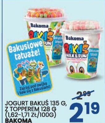 Wafelek JOGURT BAKUS 135 G BAKOMA oferta