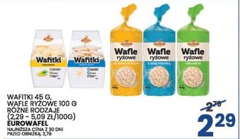 Wafelek WAFITKI 45 G WAFLE RYŻOWE 100 G EUROWAFEL oferta