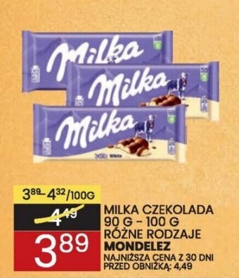 Wafelek MILKA CZEKOLADA 90 G-100 G MONDELEZ oferta