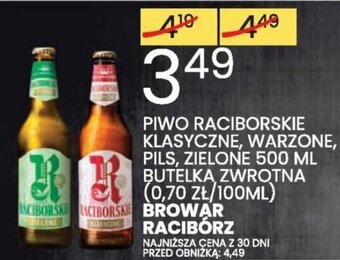 Wafelek PIWO RACIBORSKIE KLASYCZNE WARZONE PILS ZIELONE 500 ML BROWAR RACIBÓRZ oferta