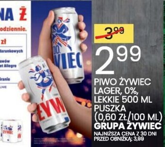 Wafelek PIWO ŻYWIEC LAGER 0% LEKKIE 500 ML GRUPA ŻYWIEC oferta