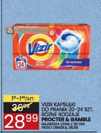 Wafelek VIZIR KAPSUŁKI DO PRANIA 20-24 SZT. PROCTER & GAMBLE oferta