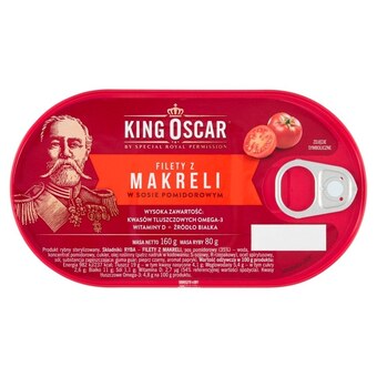 Delikatesy Centrum King oscar filety z makreli w sosie pomidorowym 160 g oferta