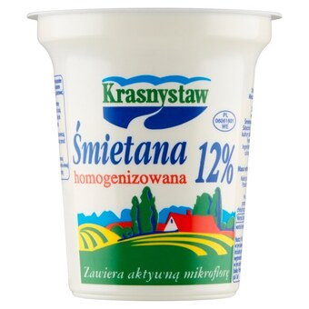 Społem Krasnystaw śmietana 12 % homogenizowana 300 g oferta
