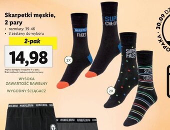 Lidl Skarpetki męskie 2 pary oferta