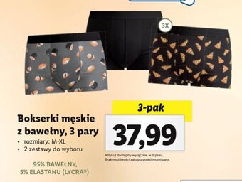 Lidl Bokserki męskie z bawełny 3 pary oferta