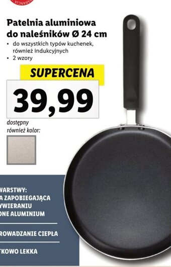 Lidl Patelnia aluminiowa do naleśników 24 cm oferta