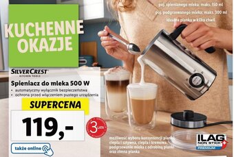 Lidl SILVERCREST Spieniacz do mleka 500 W oferta