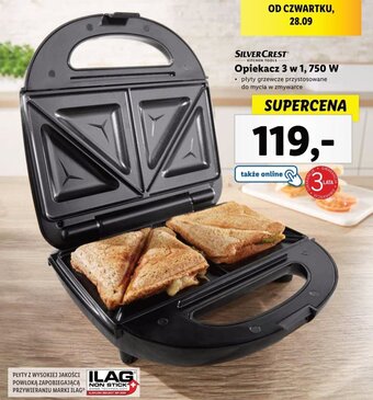 Lidl SILVERCREST Opiekacz 3 w 1, 750 W oferta