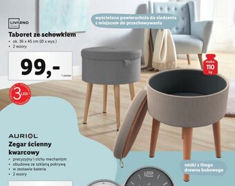 Lidl LIVARNO home Taboret ze schowkiem oferta