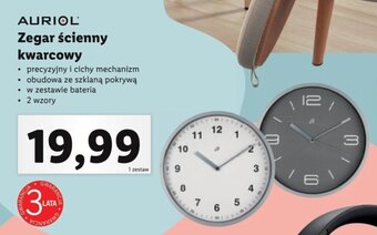 Lidl AURIOL Zegar ścienny kwarcowy oferta