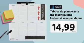 Lidl UNITED OFFICE Tablica do planowania lub magnetyczne karteczki samoprzylepne oferta