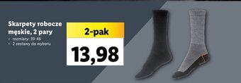 Lidl Skarpety robocze męskie, 2 pary oferta