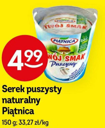 Żabka Piątnica Serek puszysty naturalny 150 g oferta