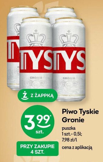 Żabka Piwo Tyskie Gronie 0,5 l oferta
