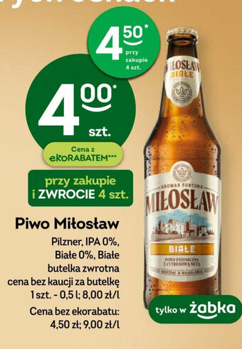 Żabka Piwo Miłosław 0,5 l oferta