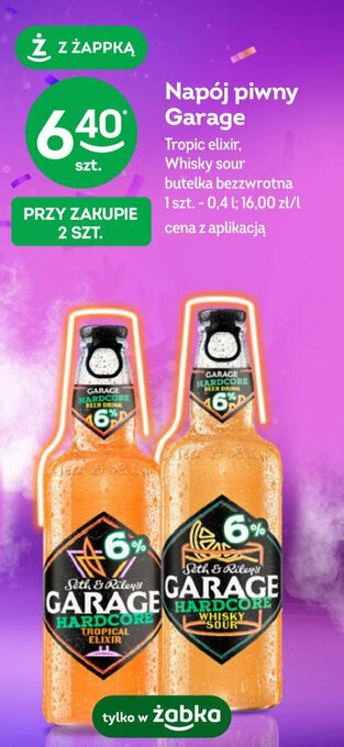 Żabka Napój piwny Garage 0,4 l oferta