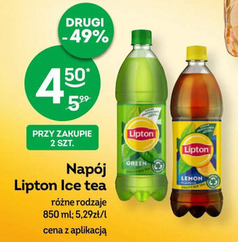 Żabka Napój Lipton Ice tea 850 ml oferta