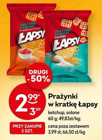 Żabka Prażynki w kratkę Łapsy 60 g oferta