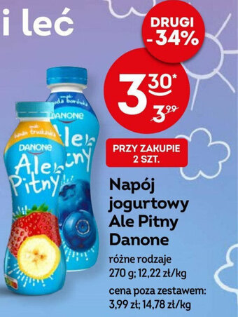 Żabka Napój jogurtowy Ale Pitny Danone 270 g oferta