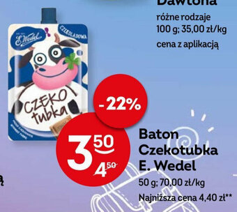 Żabka Baton Czekotubka E.Wedel 50 g oferta