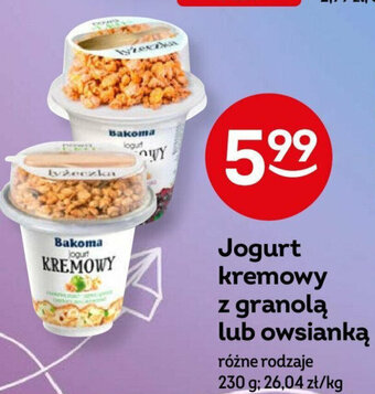 Żabka Jogurt kremowy z granolą lub owsianką 230 g oferta