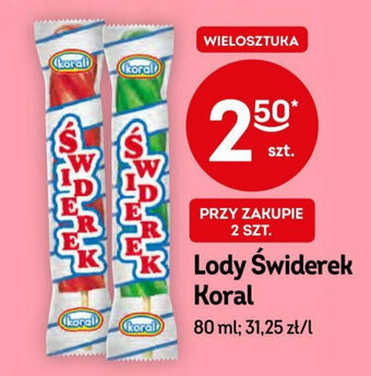 Żabka Lody Świderek Koral 80 ml oferta