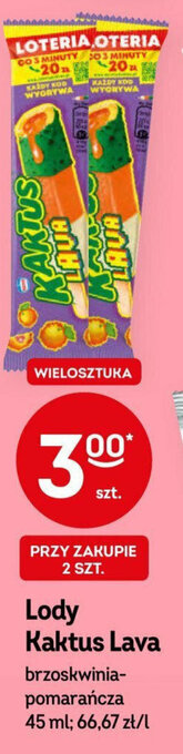 Żabka Lody Kaktus Lava 45 ml oferta