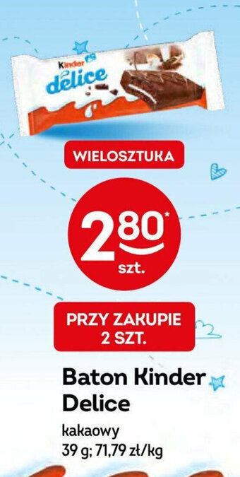 Żabka Baton Kinder Delice 39 g oferta