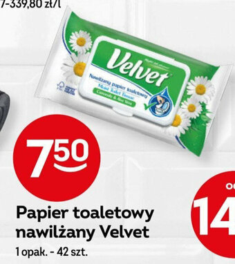 Żabka Papier toaletowy nawilżany Velvet 42 szt. oferta